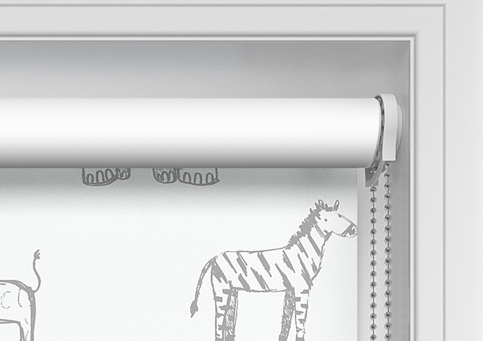 Zootime Sketch, Elephant Grey - Twist&Fit Roller Blind - Image 11